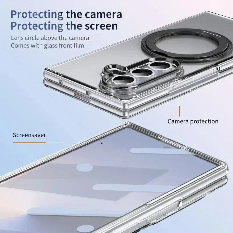Clear Magnetic Shockproof Case For Z Fold